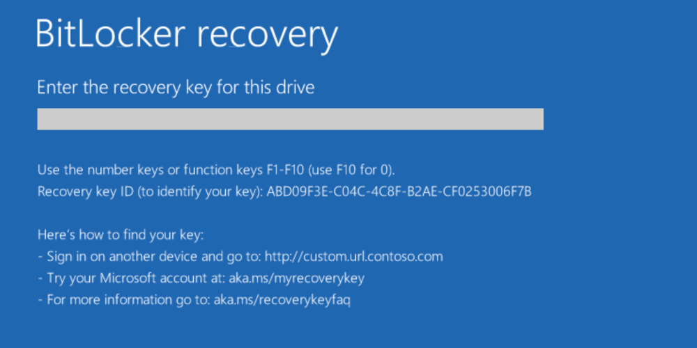 BitLocker data recovery support