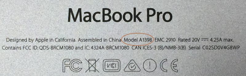 MacBook Model Number for Data Recovery